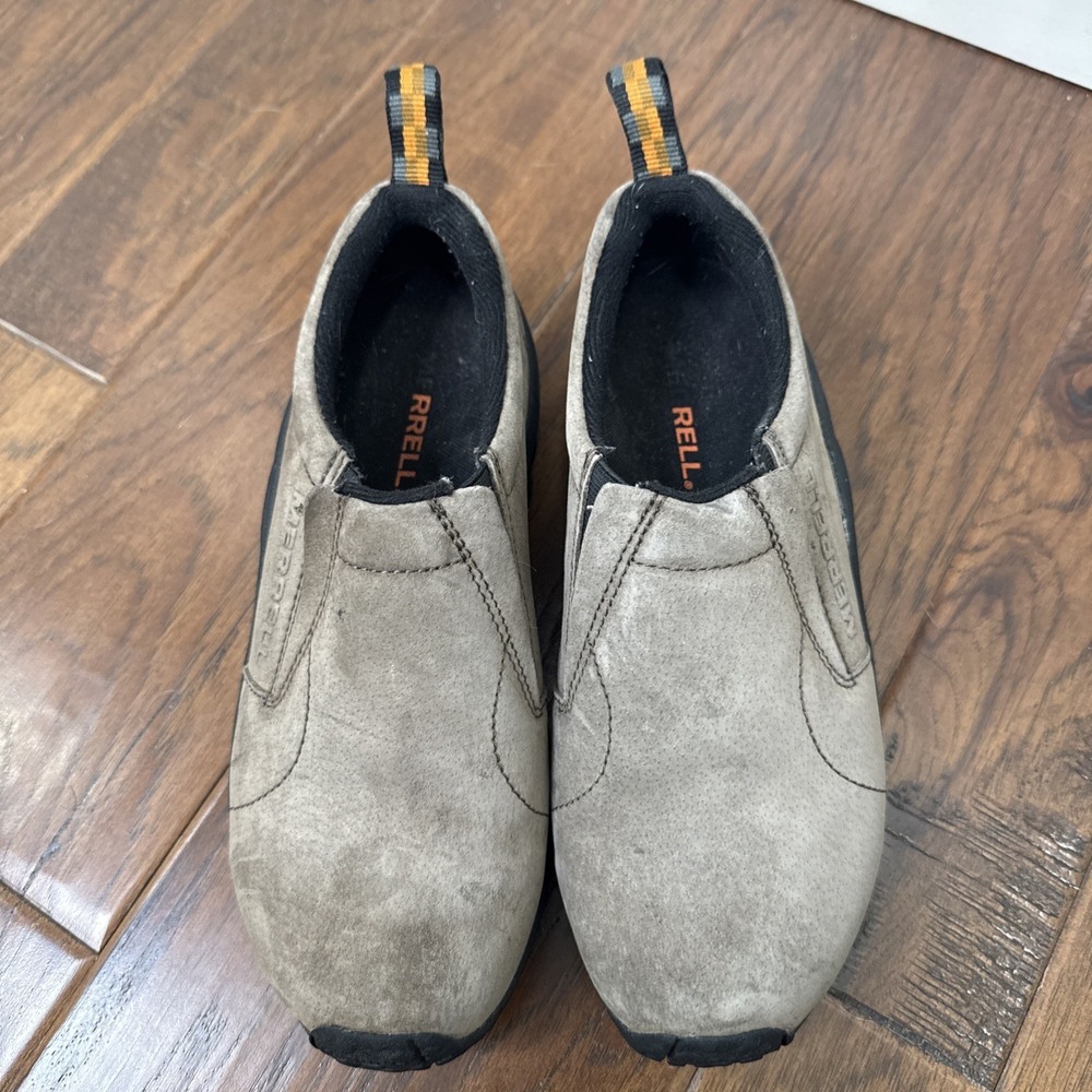 Merrell Slip On Hiking Shoes Women 6.5 Tan Jungle Moc Suede Outdoor J60788 Trail - Picture 6 of 11